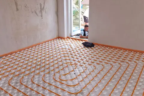 Systém BEKOTEC-THERM nainstalovaný v nově postaveném vlastním domě.