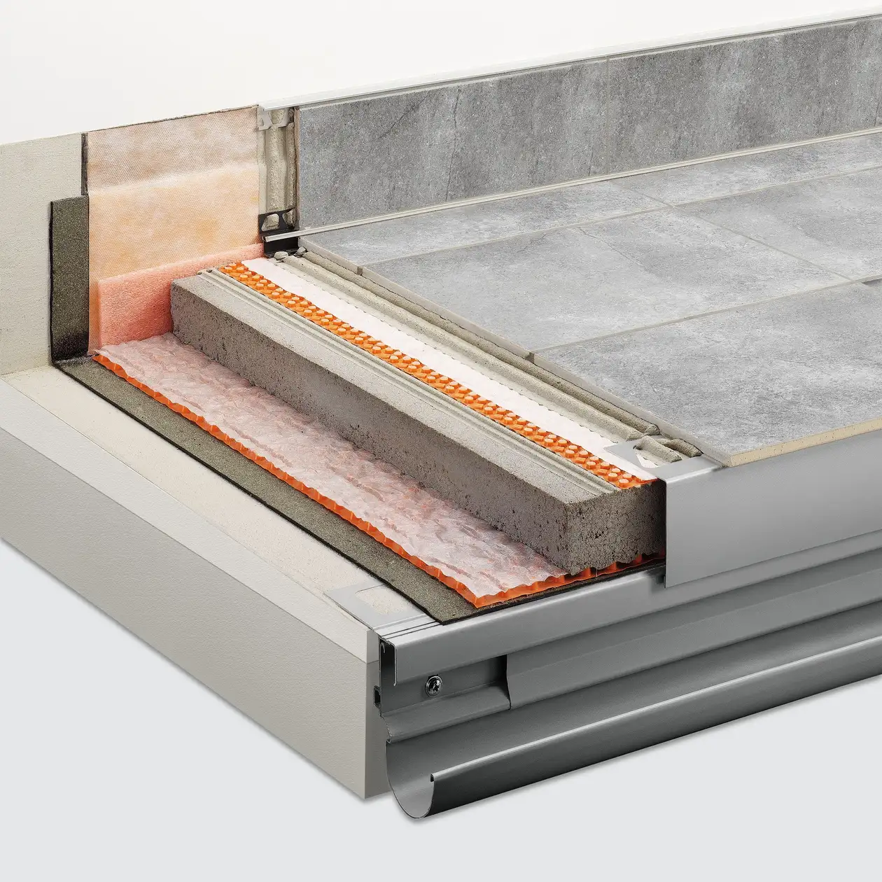 Schl&uuml;ter-Systems roof terrace assembly Covering assemblies over waterproofing layers according to DIN 18531