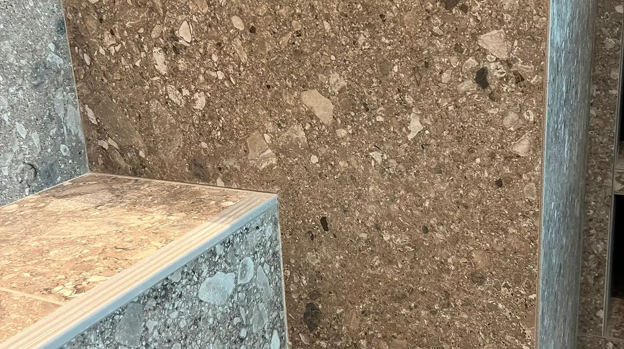 Stair nosing profile TREP was used for stair edge protection