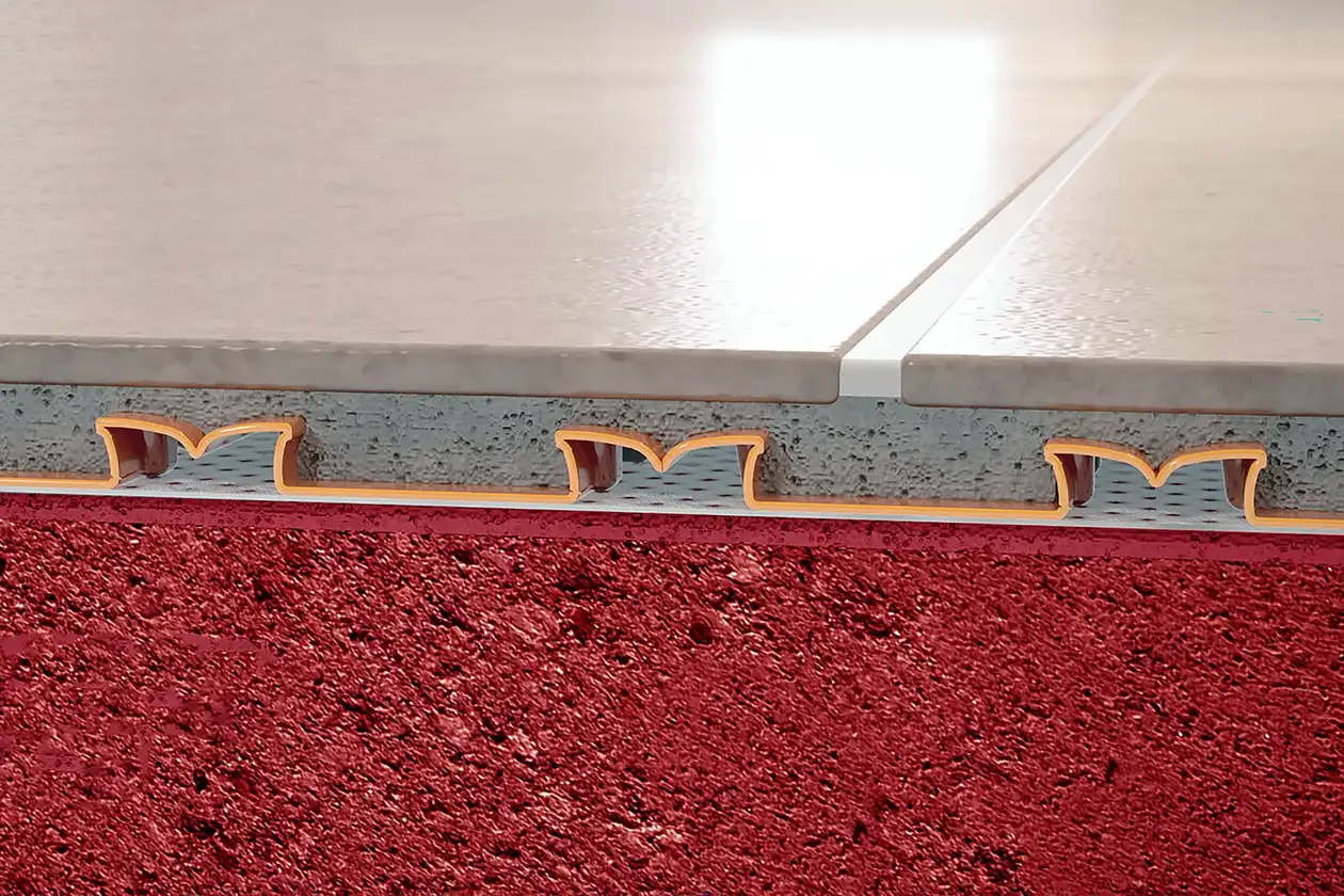 Illustrative Darstellung der Entkopplung mit DITRA