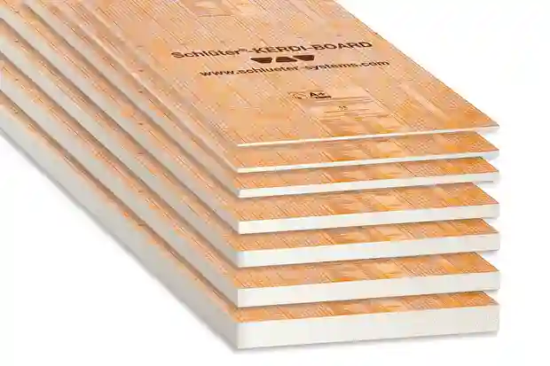 Ansicht der Schlüter-KERDI-BOARD-Paletten.