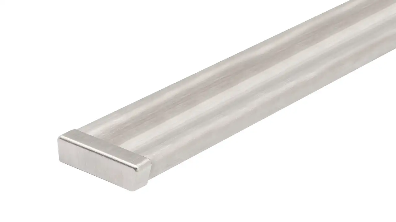 Duschrinne Schlüter-KERDI-LINE-VARIO COVE aus gebürstetem Edelstahl