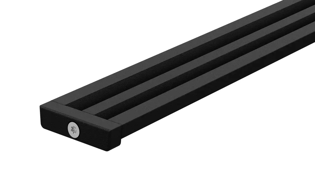 Caniveau Schlüter-KERDI-LINE-VARIO WAVE en aluminium coloré MGS noir graphite mat