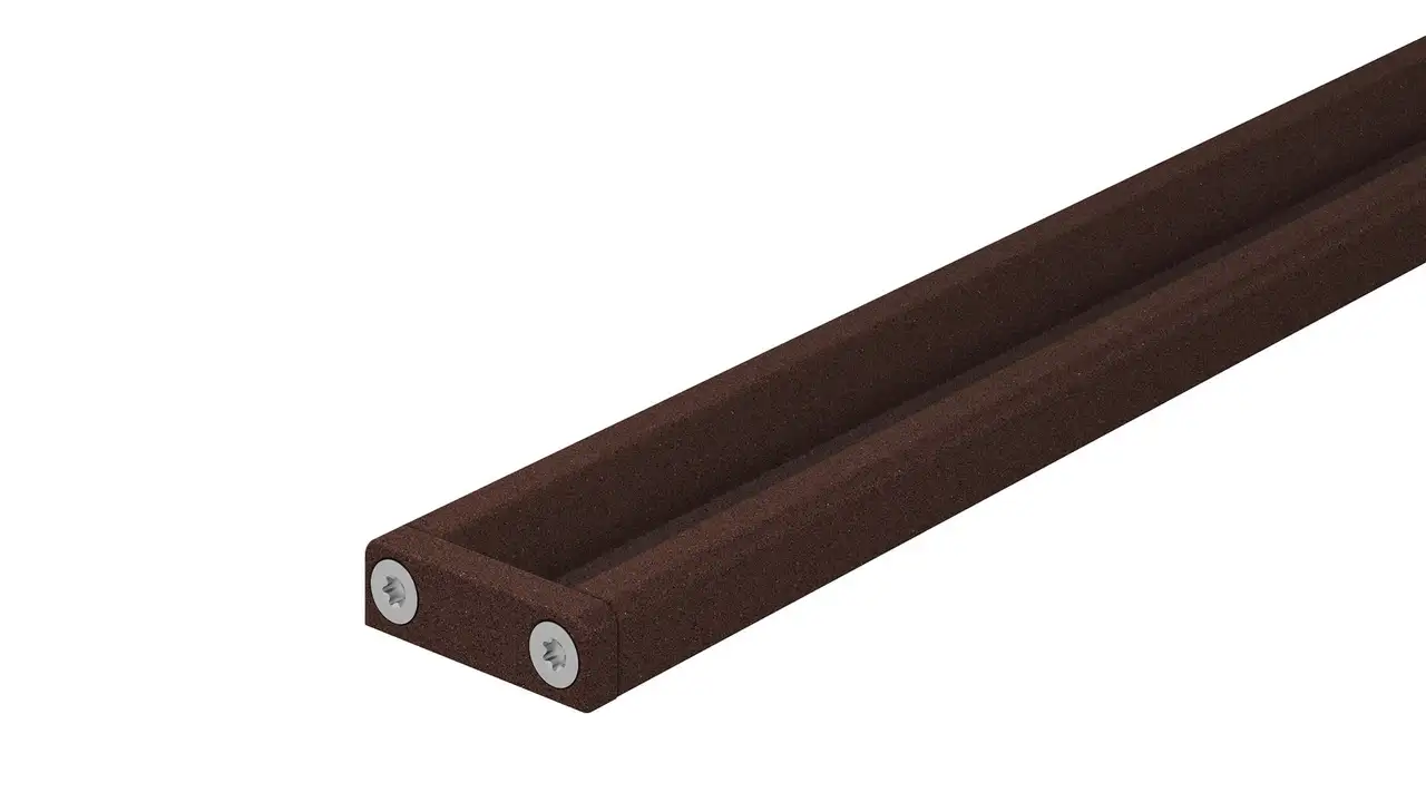 Caniveau Schlüter-KERDI-LINE-VARIO COVE en aluminium finition structurée TSOB bronze