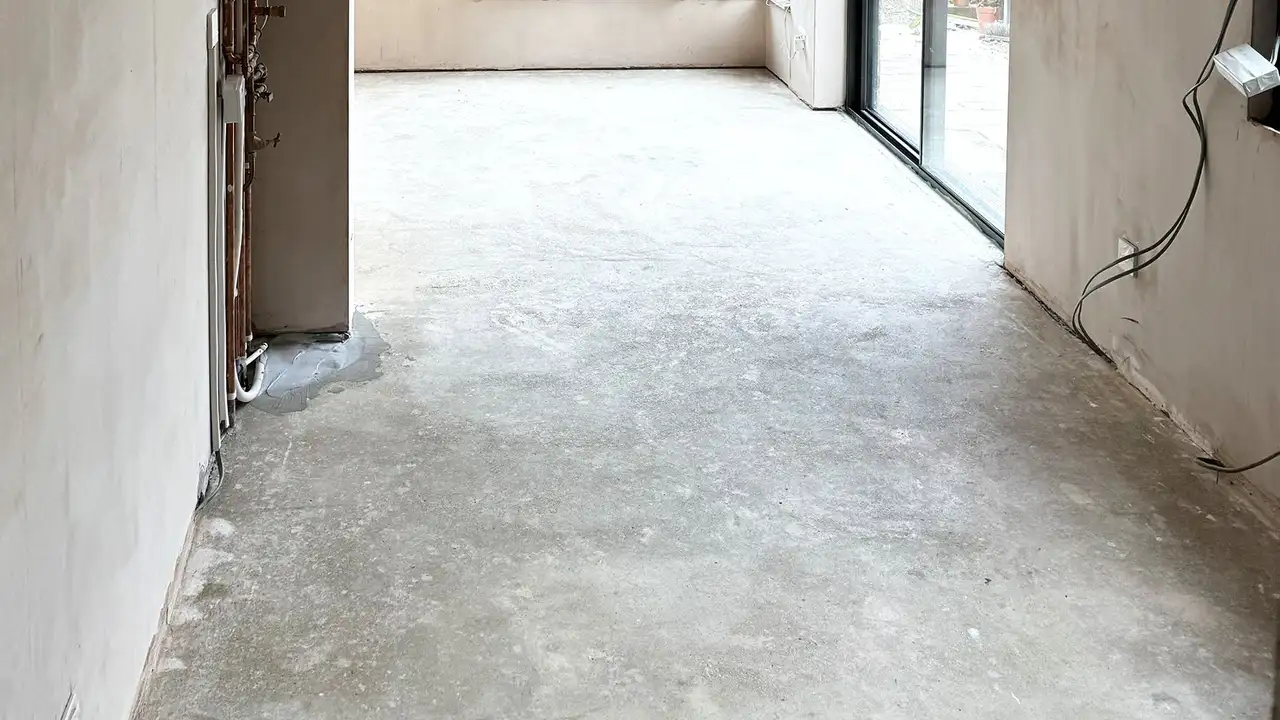 Concrete base pre-installation