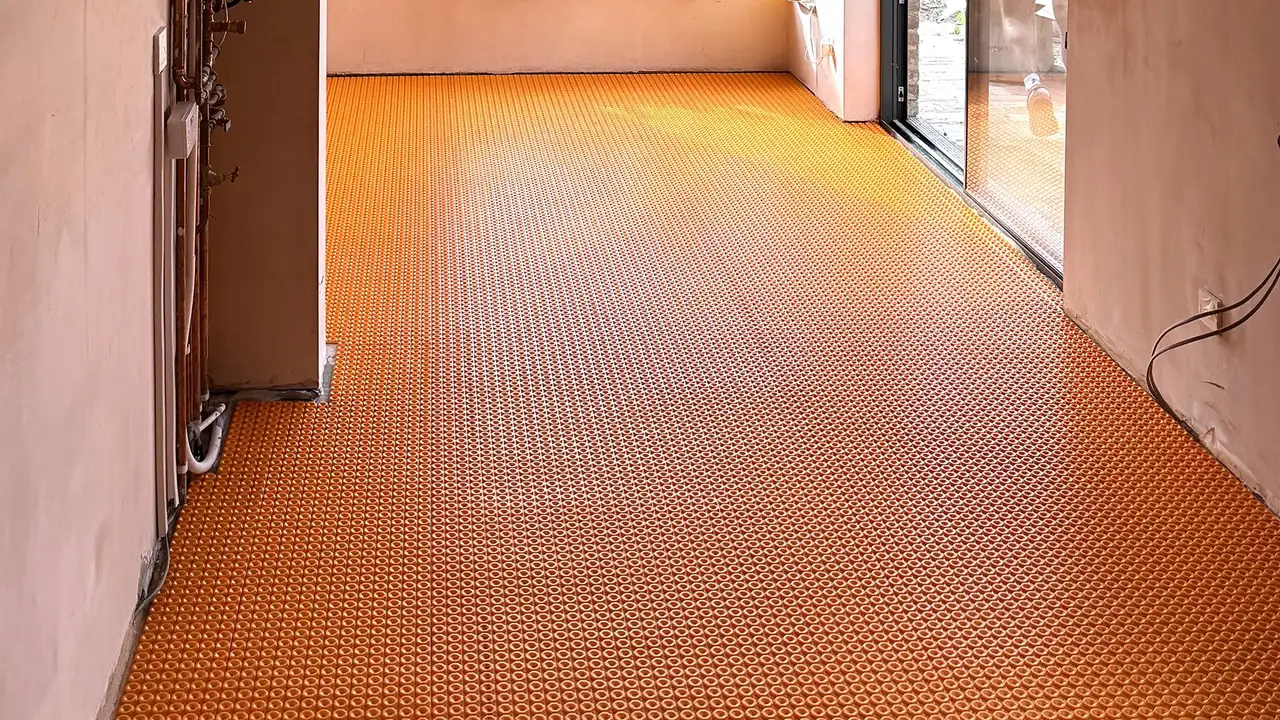 DITRA-HEAT-DUO-PS laid pre cable installation