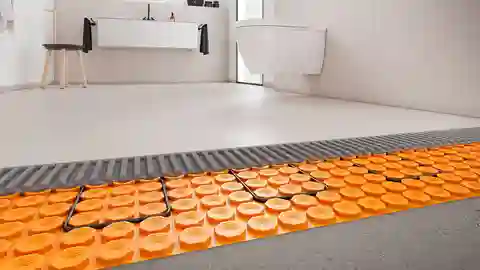 Underfloor heating system with a DITRA-HEAT uncoupling mat