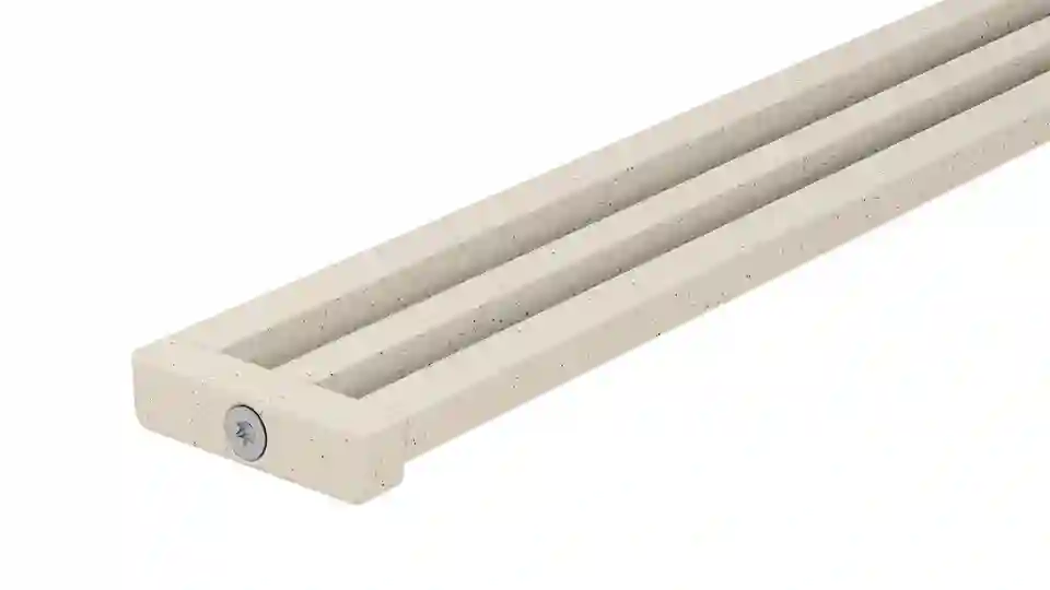 Schlüter-KERDI-LINE-VARIO WAVE shower channel in aluminium with structured coating, TSI ivory