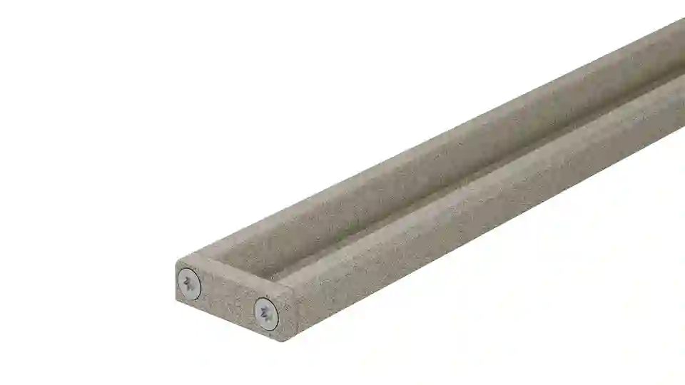 Schlüter-KERDI-LINE-VARIO COVE shower channel in aluminium with structured coating, TSSG stone grey
