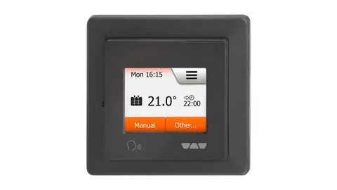 Allt-i-ett-termostat f&ouml;r DITRA-HEAT-E i m&ouml;rk antracit.