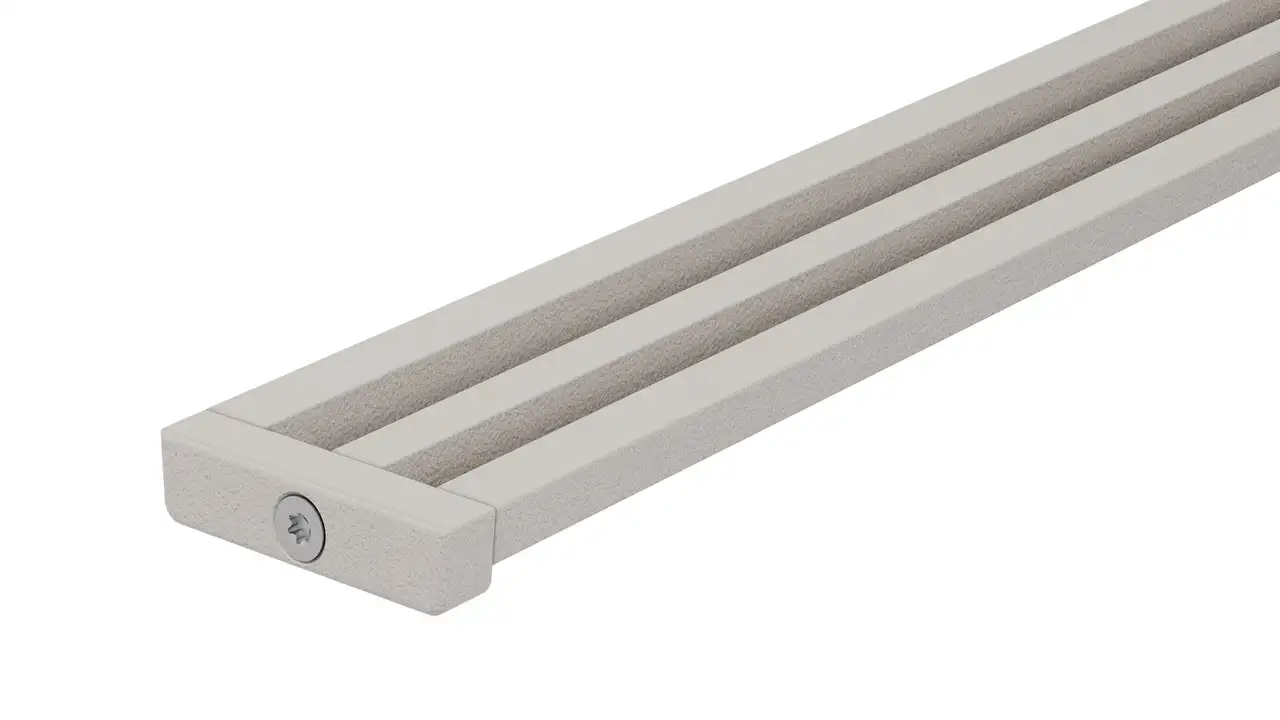 Duschr&auml;nna Schl&uuml;ter-KERDI-LINE-VARIO WAVE i strukturbelagt aluminium TSBG beigegr&aring;